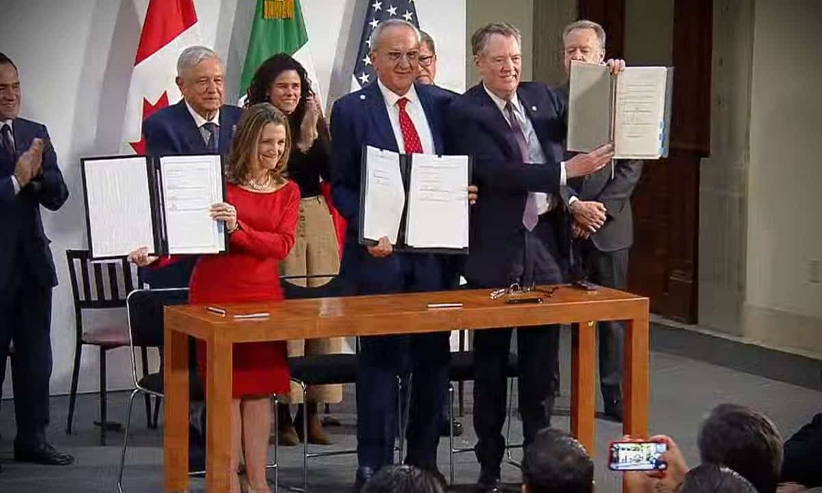 Negociadores del T MEC firman modificaciones al Tratado en México