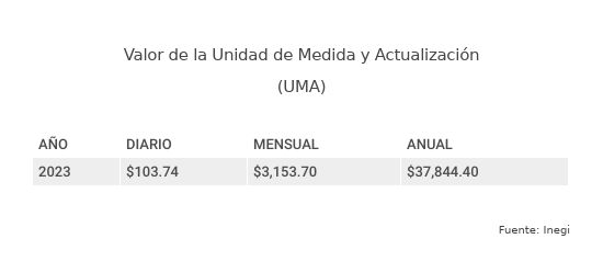Valor Del Uma 2023 Mensualiteiten IMAGESEE