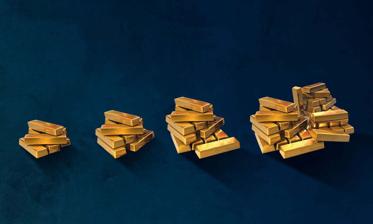 Oro trepa a máximo de 14 meses: 1,350 dólares por onza