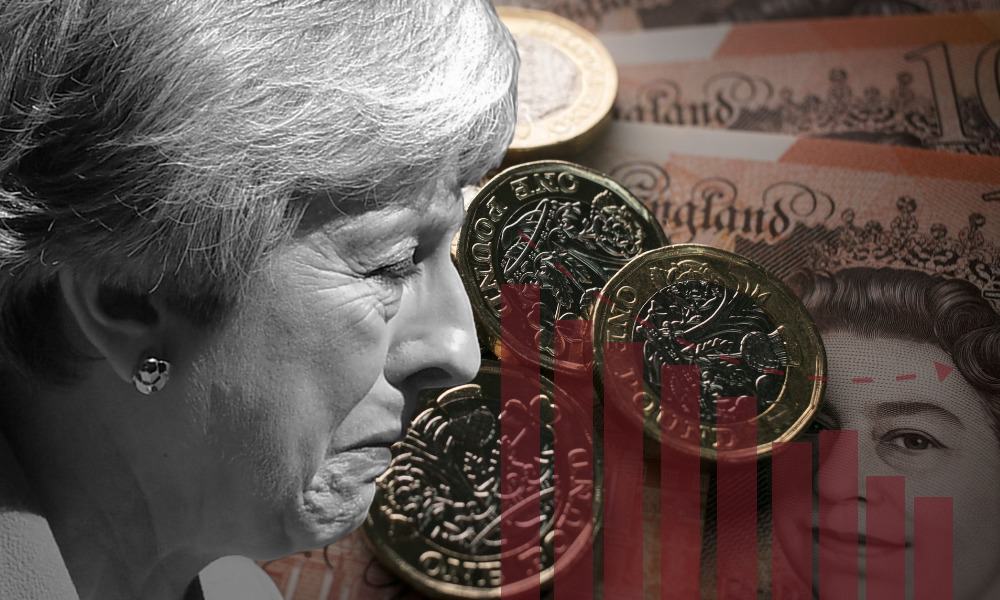 La libra extiende pérdidas en medio del anuncio de renuncia de la primera ministra