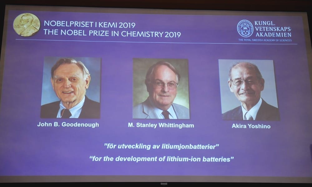 Nobel de Química a tres investigadores por desarrollar las baterías de litio