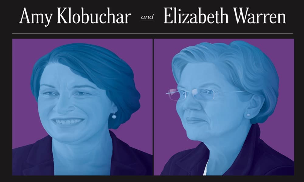 Amy Klobuchar y Elizabeth Warren reciben el apoyo de The New York Times