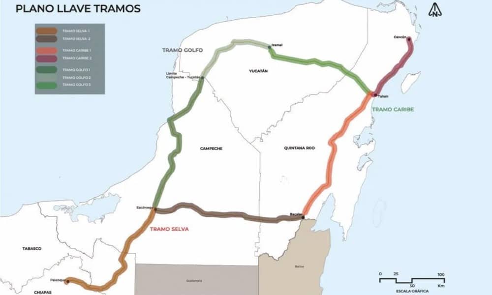 Tercer tramo del Tren Maya va para Construcciones Urales, Gami Ingenieria y AZVI