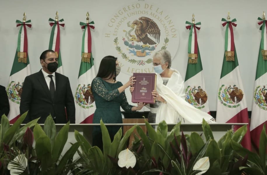 Olga Sánchez Cordero entrega segundo informe de gobierno de AMLO al Congreso de la Unión