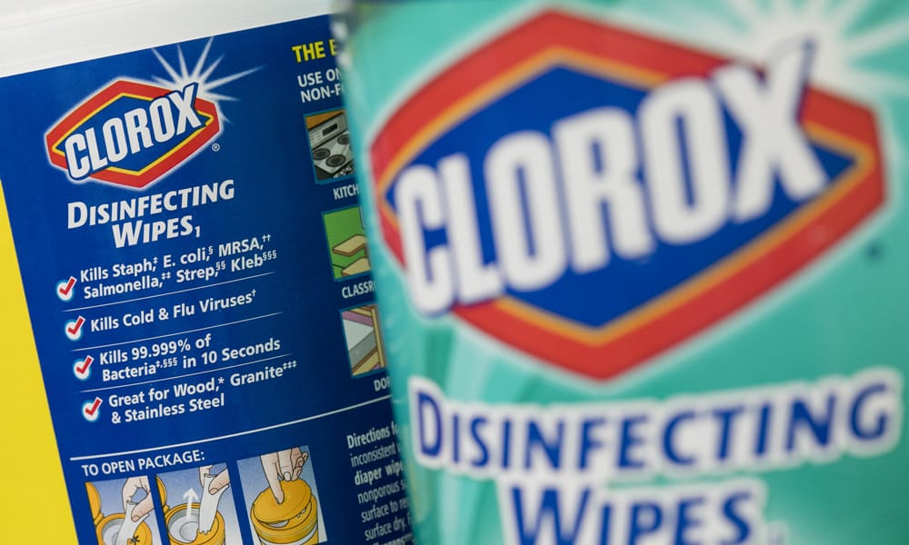 Clorox distribuye casi un millón de paquetes de toallitas desinfectantes al día