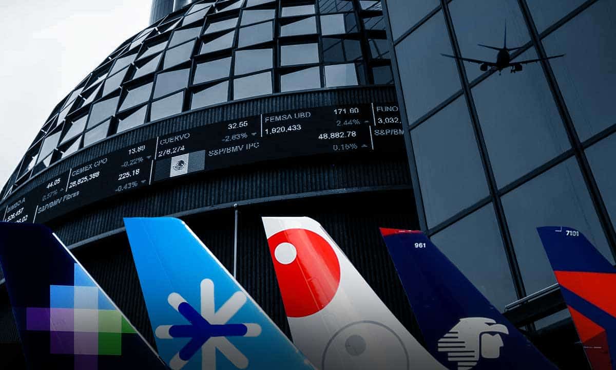 BMV cierra a la baja por caída de acciones de aerolíneas y grupos aeroportuarios
