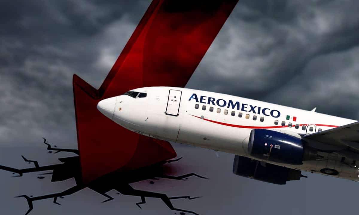 Aeroméxico continúa en declive; marca racha perdedora de cinco días