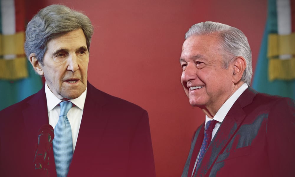 AMLO se reúne con John Kerry en Palacio Nacional
