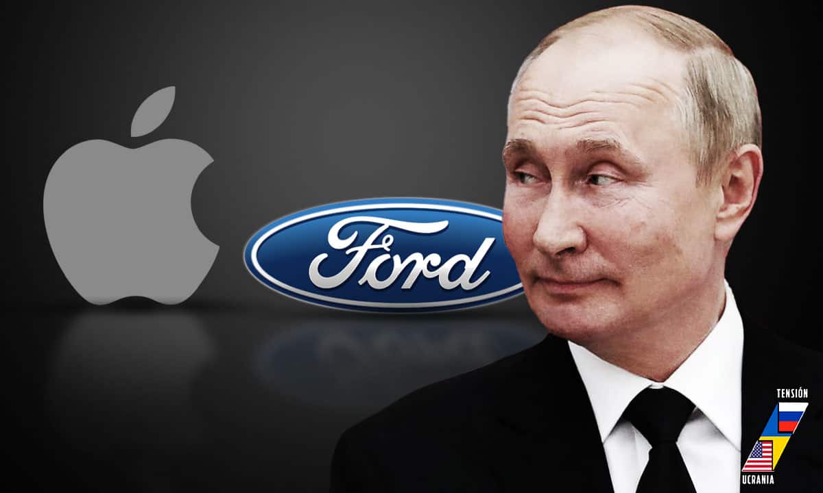 Apple suspende ventas de sus productos y Ford detiene sus operaciones en Rusia