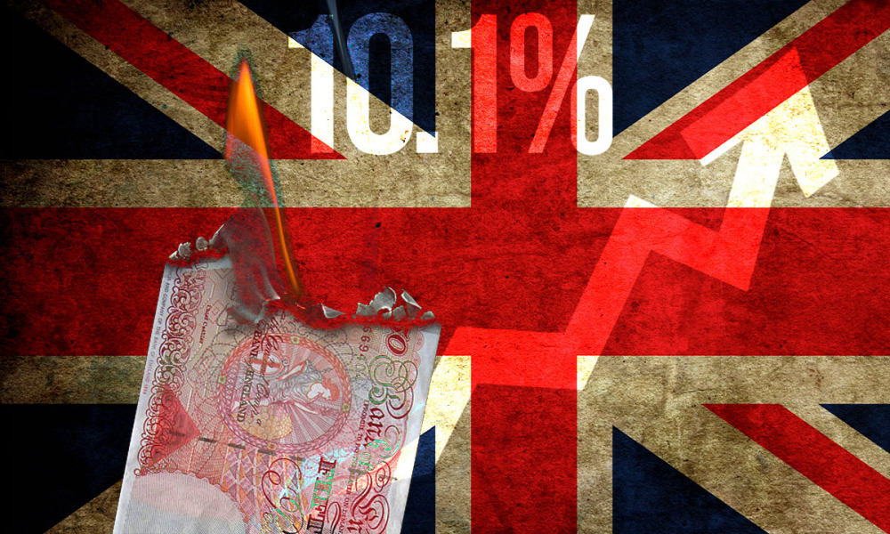 Inflación en Reino Unido sube a 10.1% en julio, la más alta en 40 años