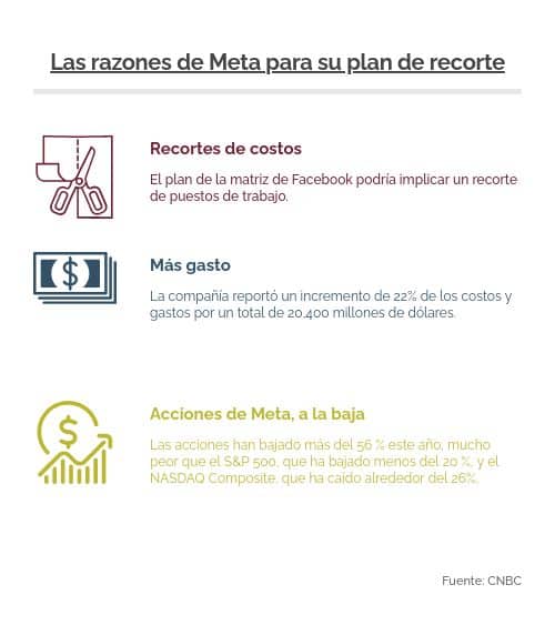 Meta espera recortar 10% costos