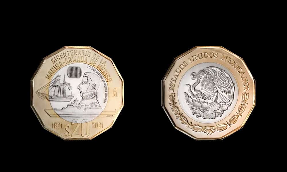 Para conmemorar a la Marina, Banxico lanza nueva moneda de 20 pesos