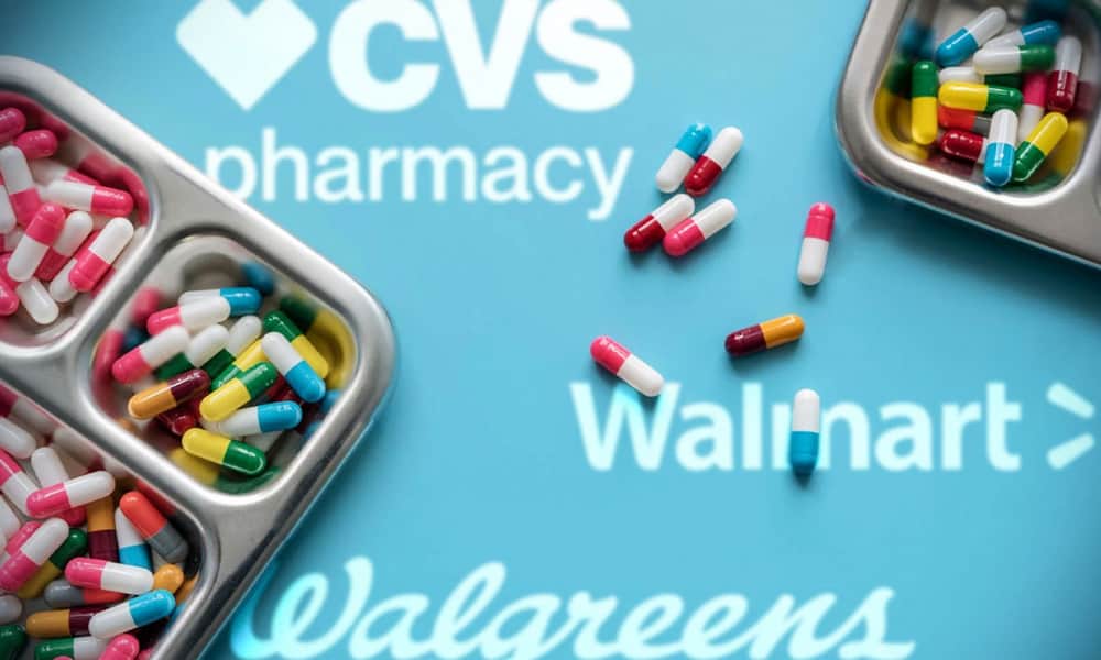 CVS, Walmart y Walgreens pagarán 13,800 mdd por demandas sobre mal manejo de opioides en EU