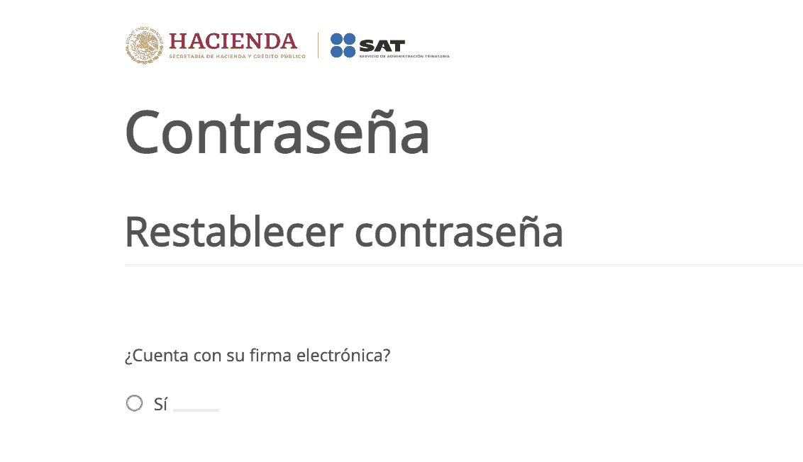 ¿Cómo se puede recuperar la contraseña personal del SAT? Checar Tu Buró