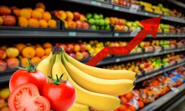 Inflación acelera a 7.94% anual en primera quincena de enero; tomate y plátanos, los que más subieron