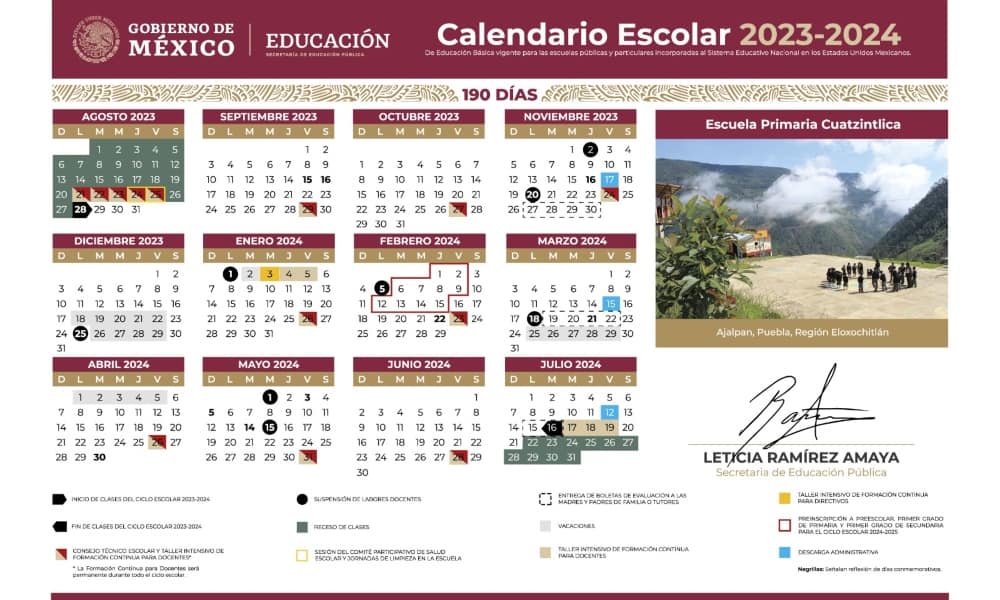 SEP alista calendario escolar 20232024; clases inician en agosto
