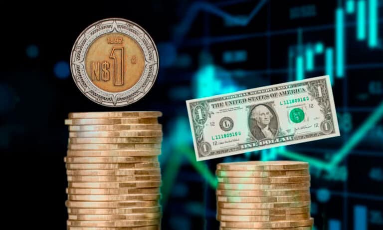 Peso cierra con ganancias, pero no logra mantenerse por debajo de las 17 unidades por dólar