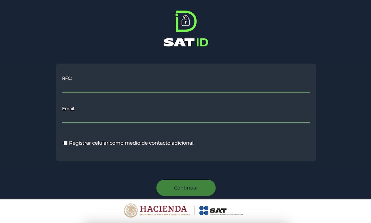 Cómo obtener la contraseña del SAT en SAT ID