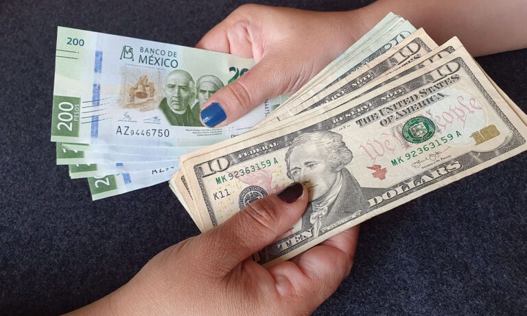 Peso cierra la jornada con ganancia impulsado por el PIB de Estado Unidos