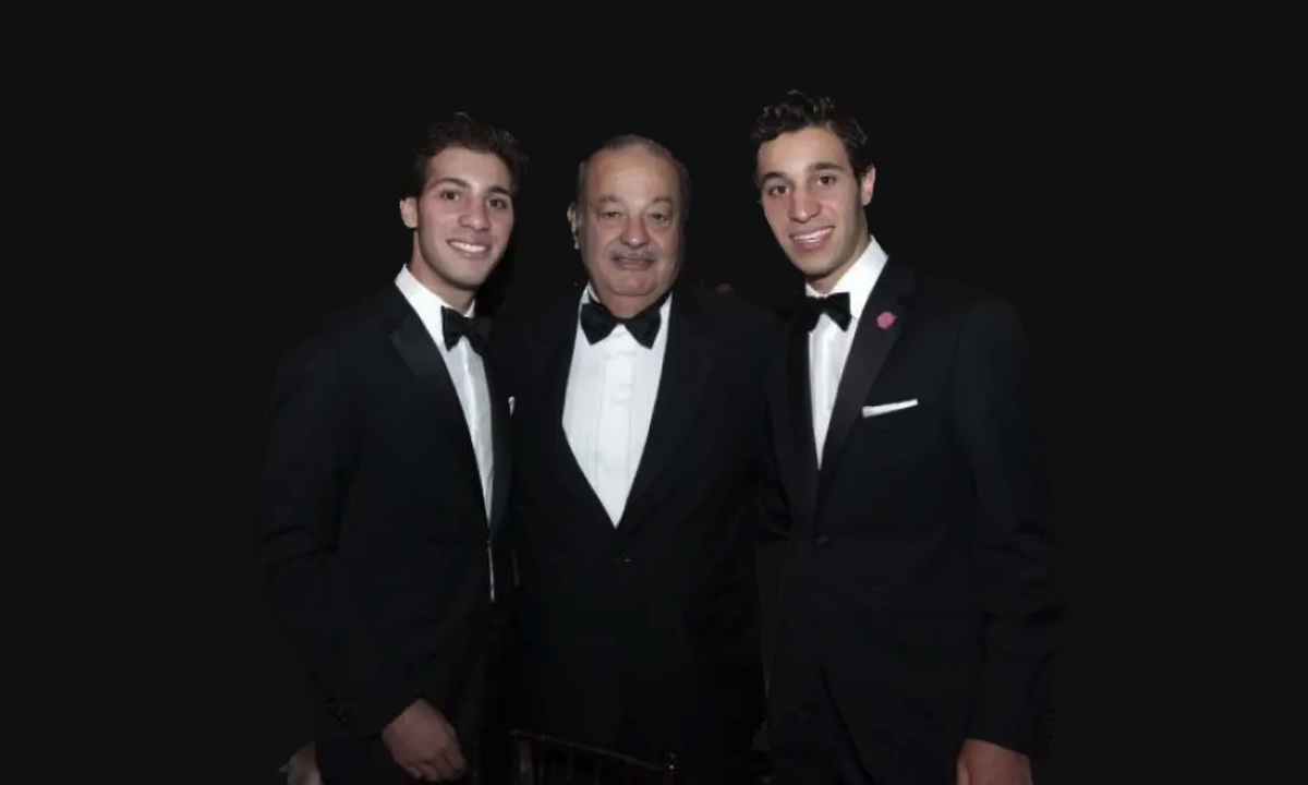 Daniel y Rodrigo Hajj con su abuelo