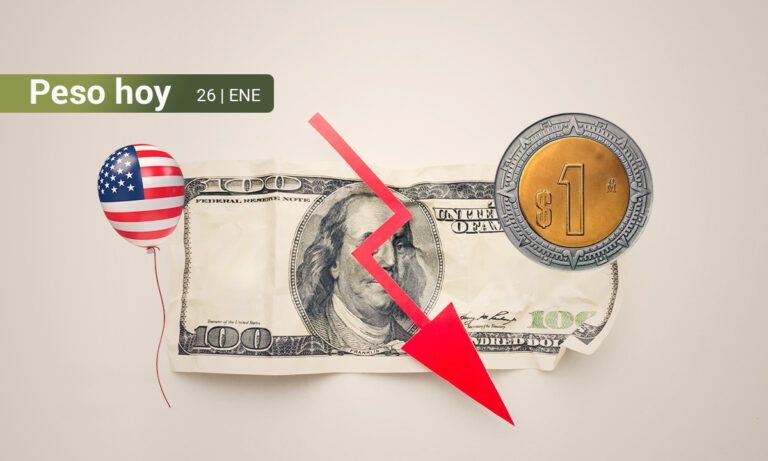 Peso mexicano suma su segunda semana con depreciación ante el dólar; cede 0.28%