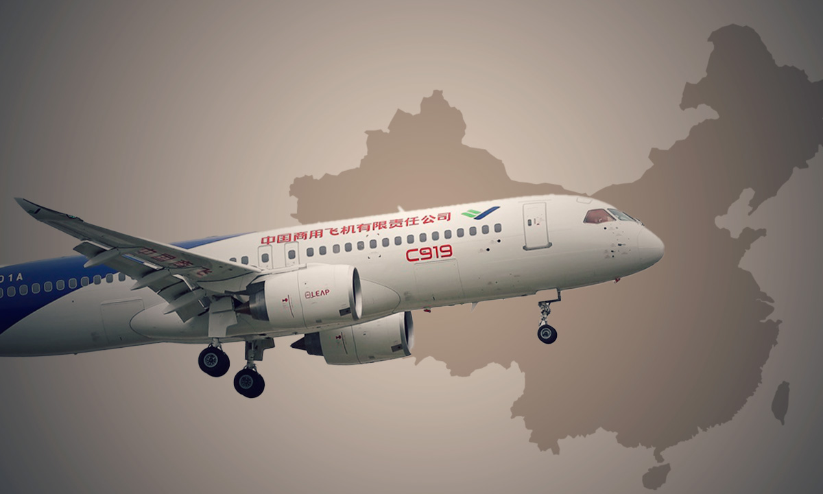 Avión comercial fabricado en China realiza su primer viaje internacional