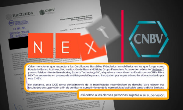 CNBV ‘frena’ el debut de Fibra Next en la Bolsa Mexicana de Valores