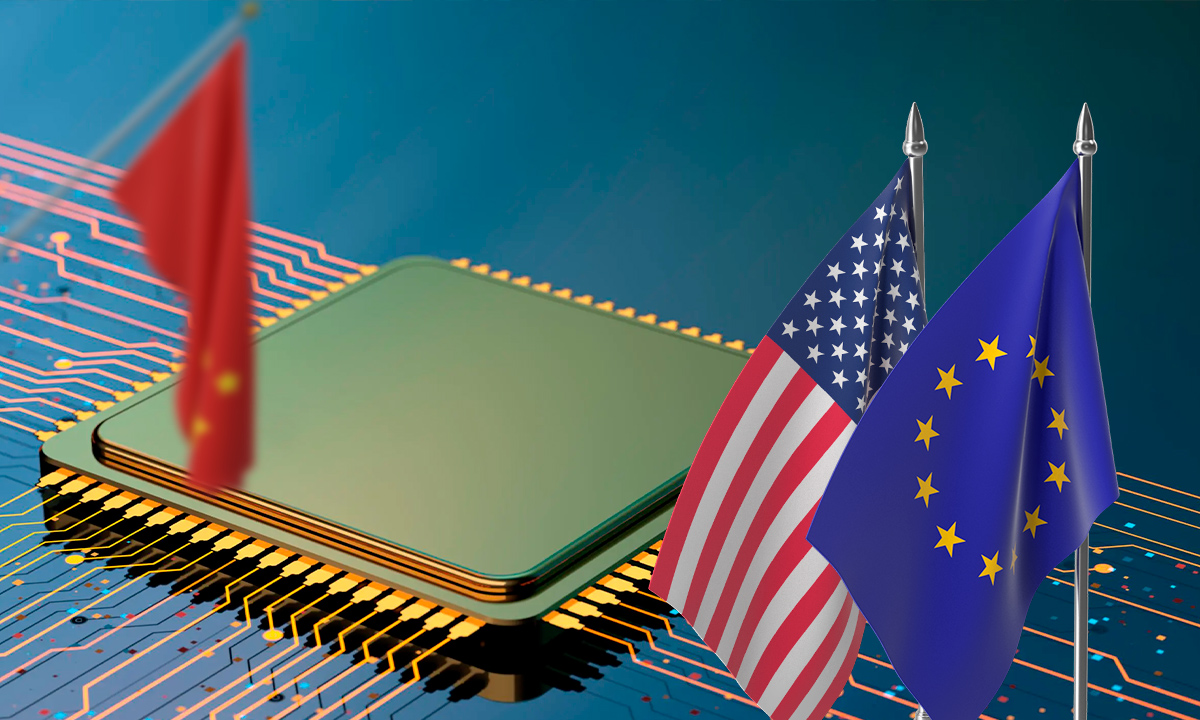 Estados Unidos y la Unión Europea amplían acuerdo sobre chips; vigilarán productos de China