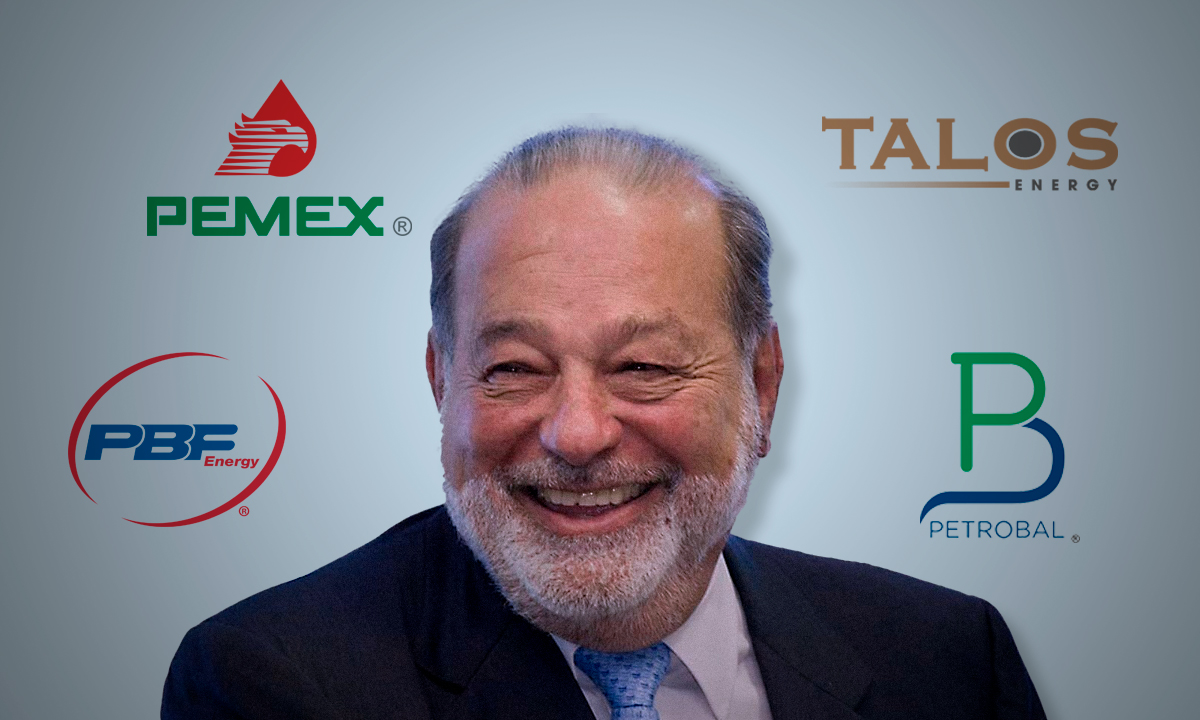 Carlos Slim apuesta por el petróleo: invierte en PBF, Talos, PetroBal y proyectos de Pemex