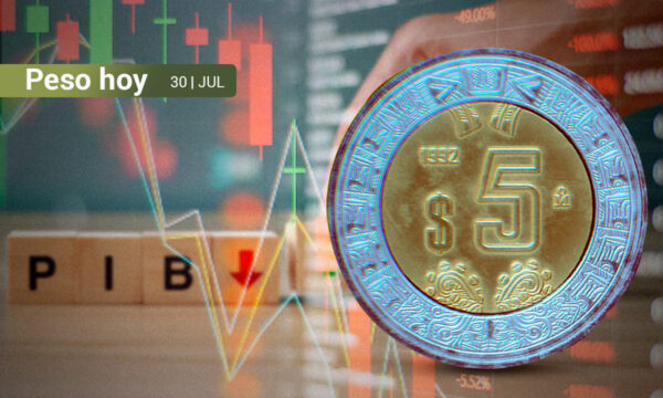 Peso mexicano cierra con pérdidas tras un dato del PIB de México menor al esperado