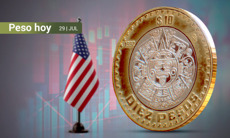 Peso mexicano registra su peor nivel en más de mes y medio previo a la reunión de la Fed