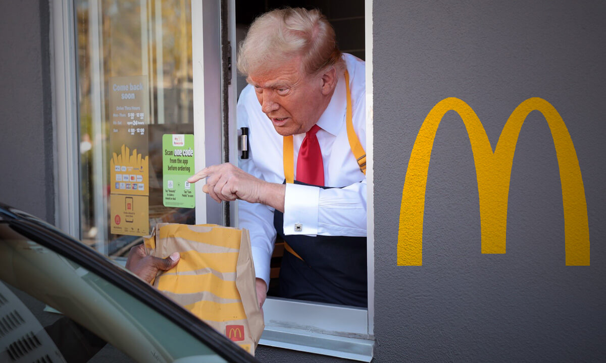 Donald Trump se mete a un McDonald’s a hacer papas; ¿que dijo la empresa?