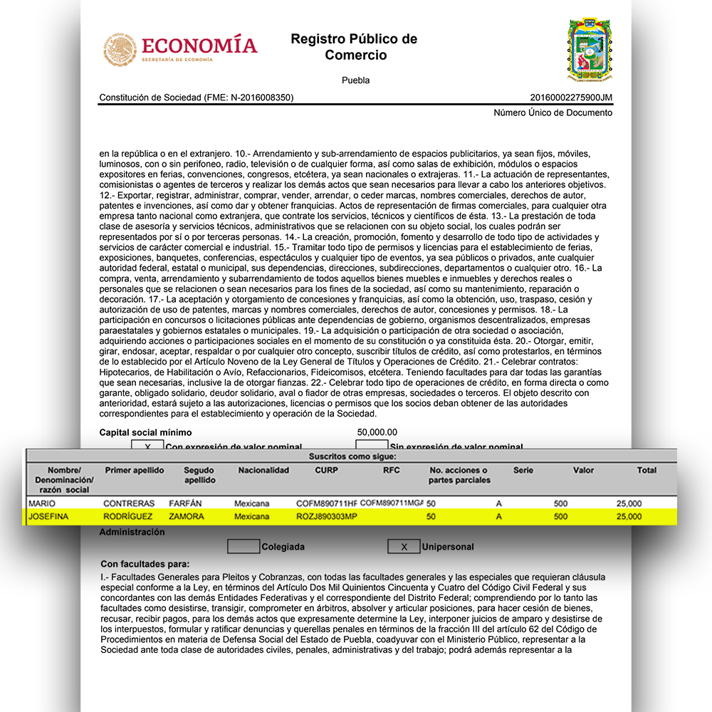 Acta constitutiva de la sociedad Casa Taurina, S.A. de C.V.