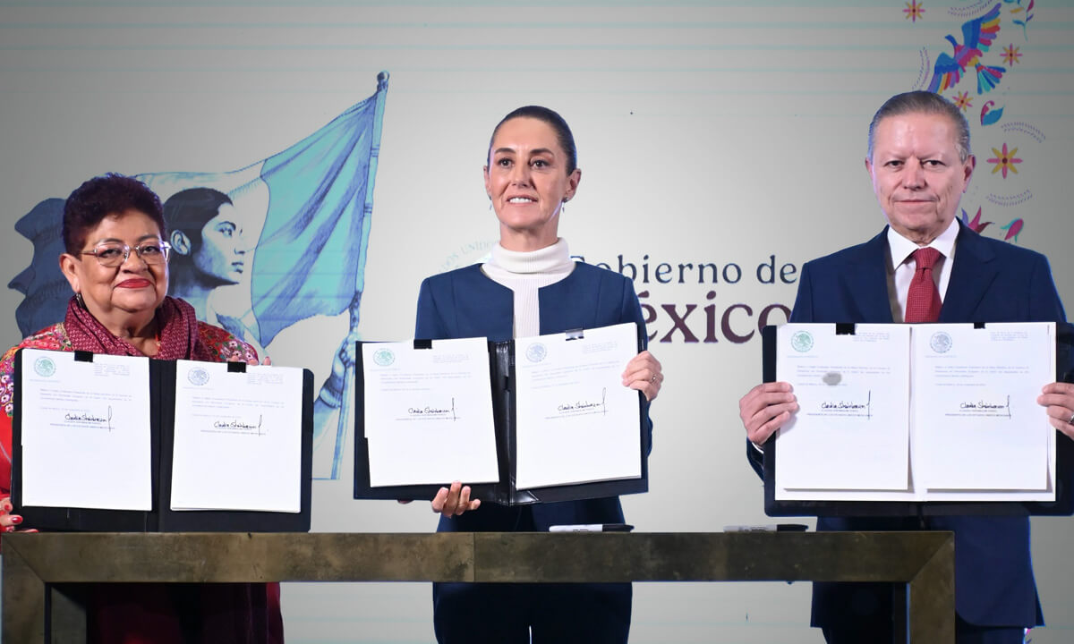 Claudia Sheinbaum firma iniciativas de leyes secundarias de la Reforma al Poder Judicial