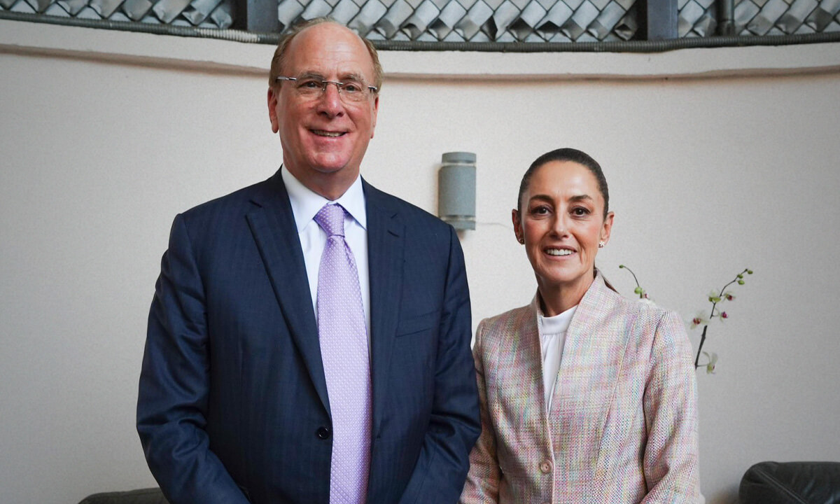 Claudia Sheinbaum y Larry Fink de BlackRock se reunen tras el triunfo de Trump