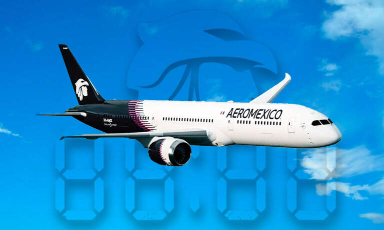 Aeroméxico se posiciona como la aerolínea más puntual del mundo en 2024