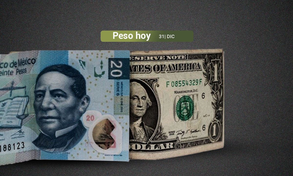 Peso mexicano cierra el año con su peor caída ante el dólar desde 2008