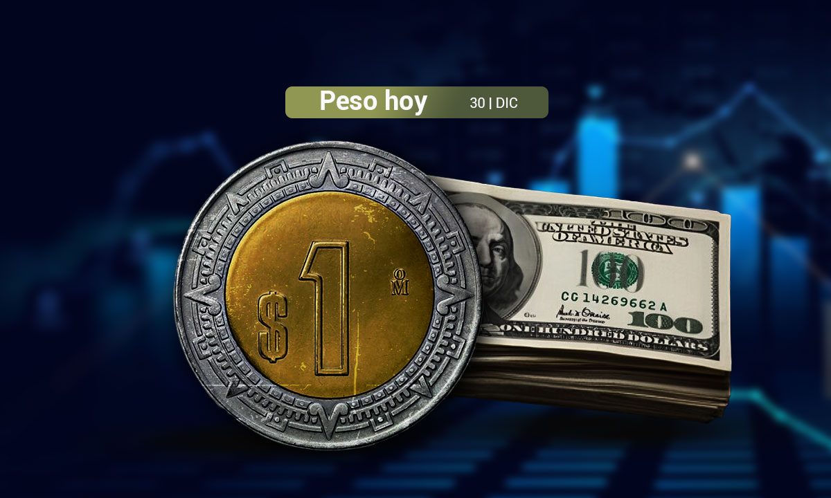 Peso se hunde 1.67% ante el dólar en el penúltimo día del año