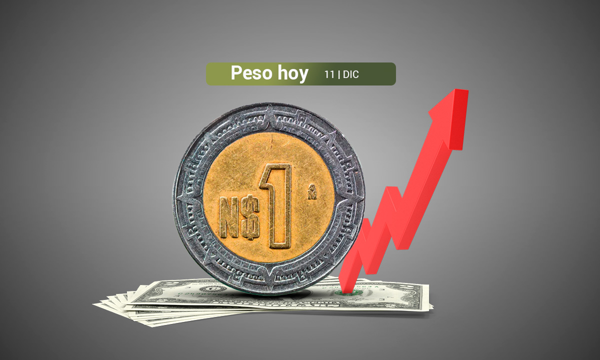 Peso mexicano cotiza en su mejor nivel ante el dólar en un mes