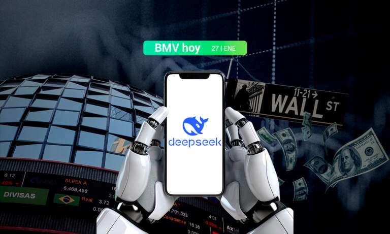 BMV avanza y Wall Street cierra mixto; el Nasdaq cae más de 3% ante la amenaza de DeepSeek