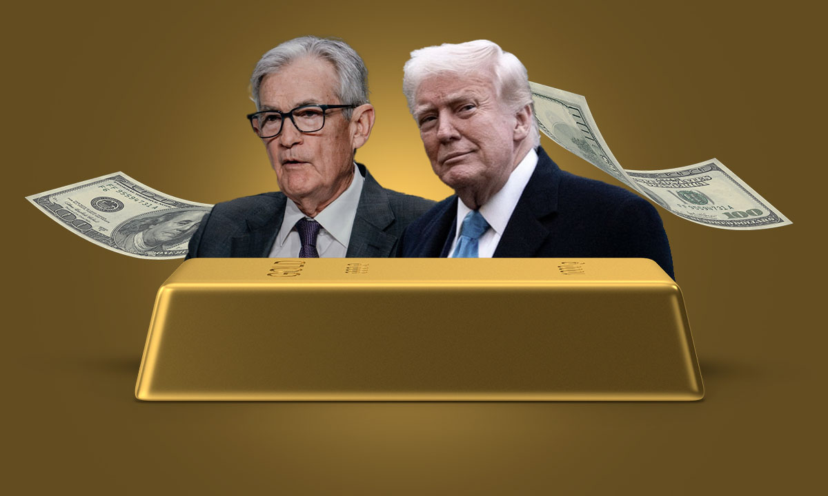 Trump y Powell ‘pulen’ al oro con su conflicto; el metal precioso supera los 3,400 dólares