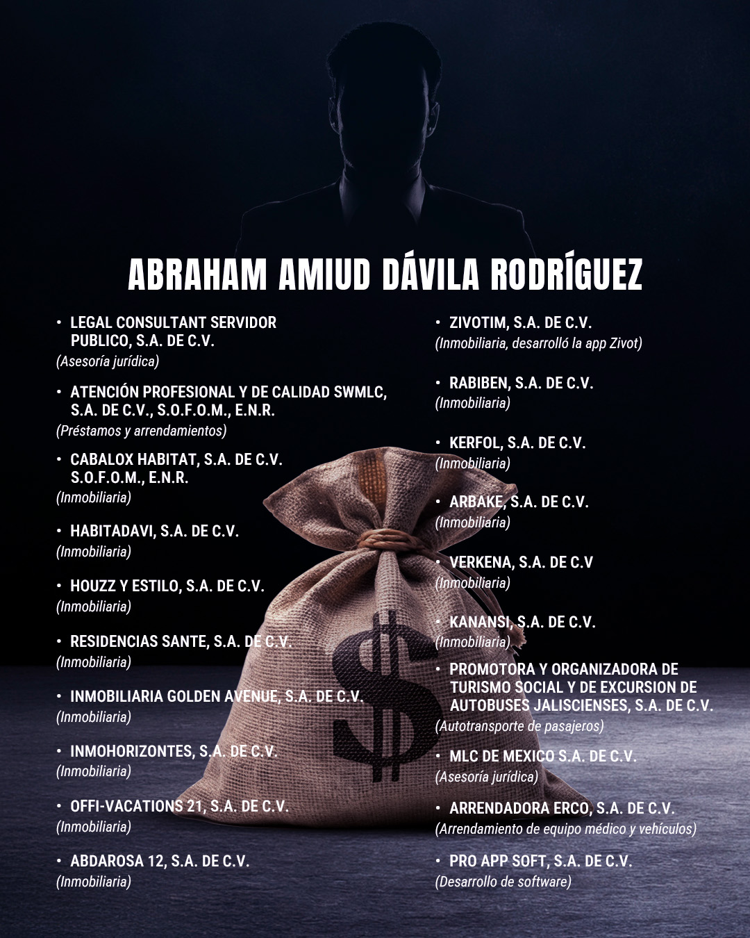 Las empresas de Abraham Dávila, candidato a al SCJN
