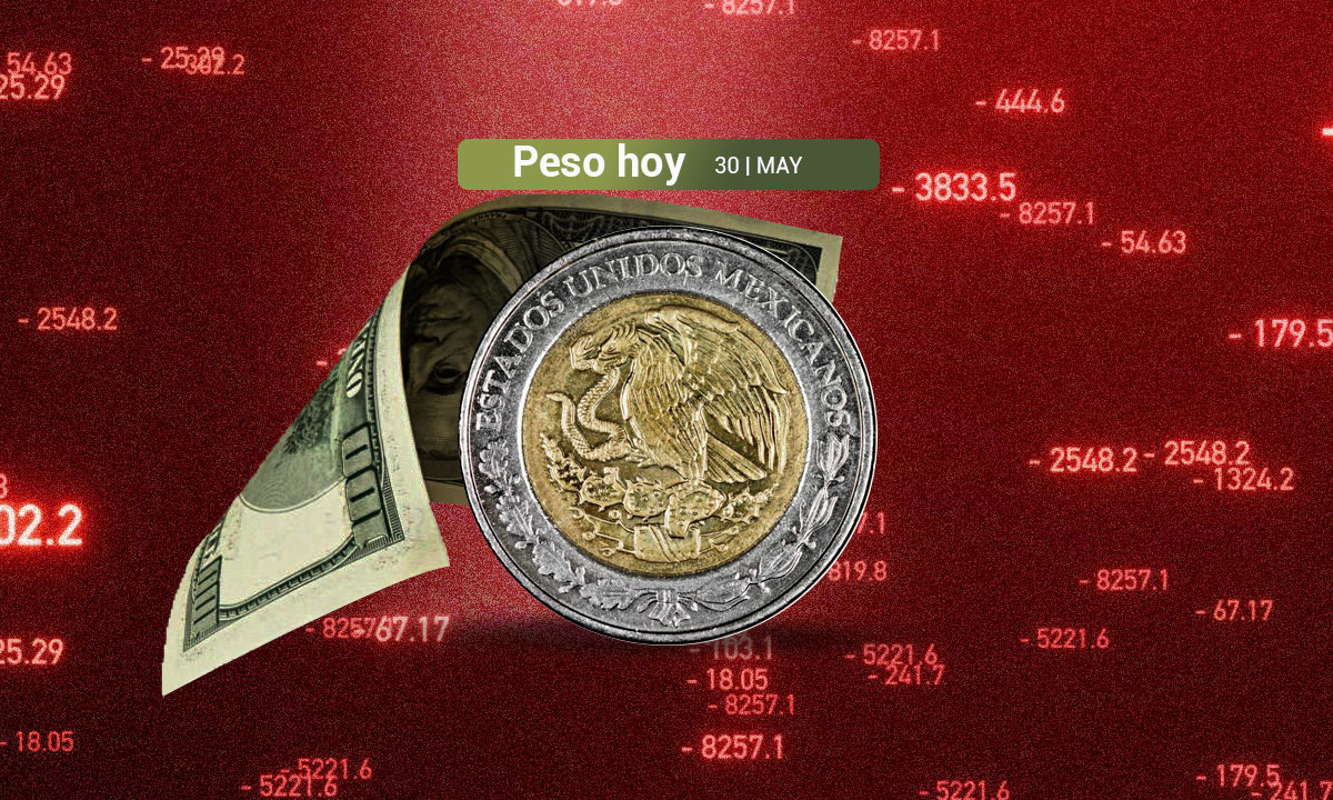 Peso mexicano cede en la sesión, pero logra cinco ganancias mensuales al hilo