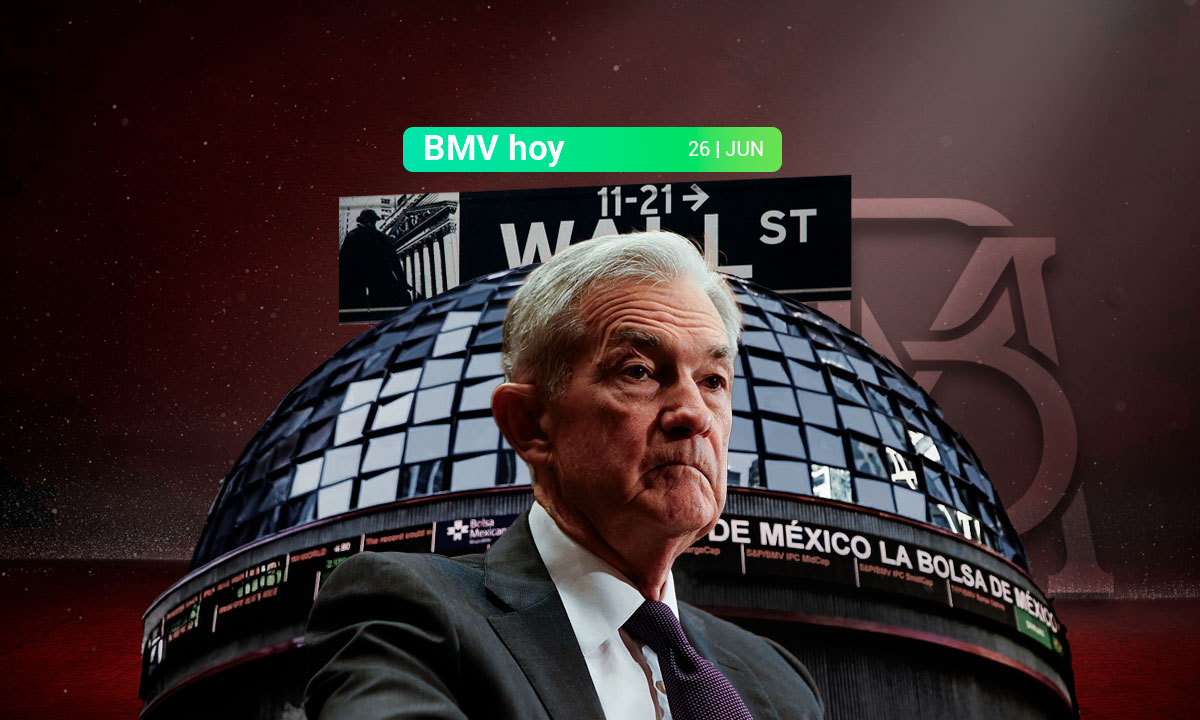 BMV retrocede y Wall Street avanza tras las palabras de Powell y a la espera de Banxico