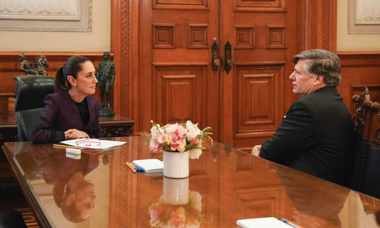 Claudia Sheinbaum se reúne con el subsecretario de Estado, Christopher Landau