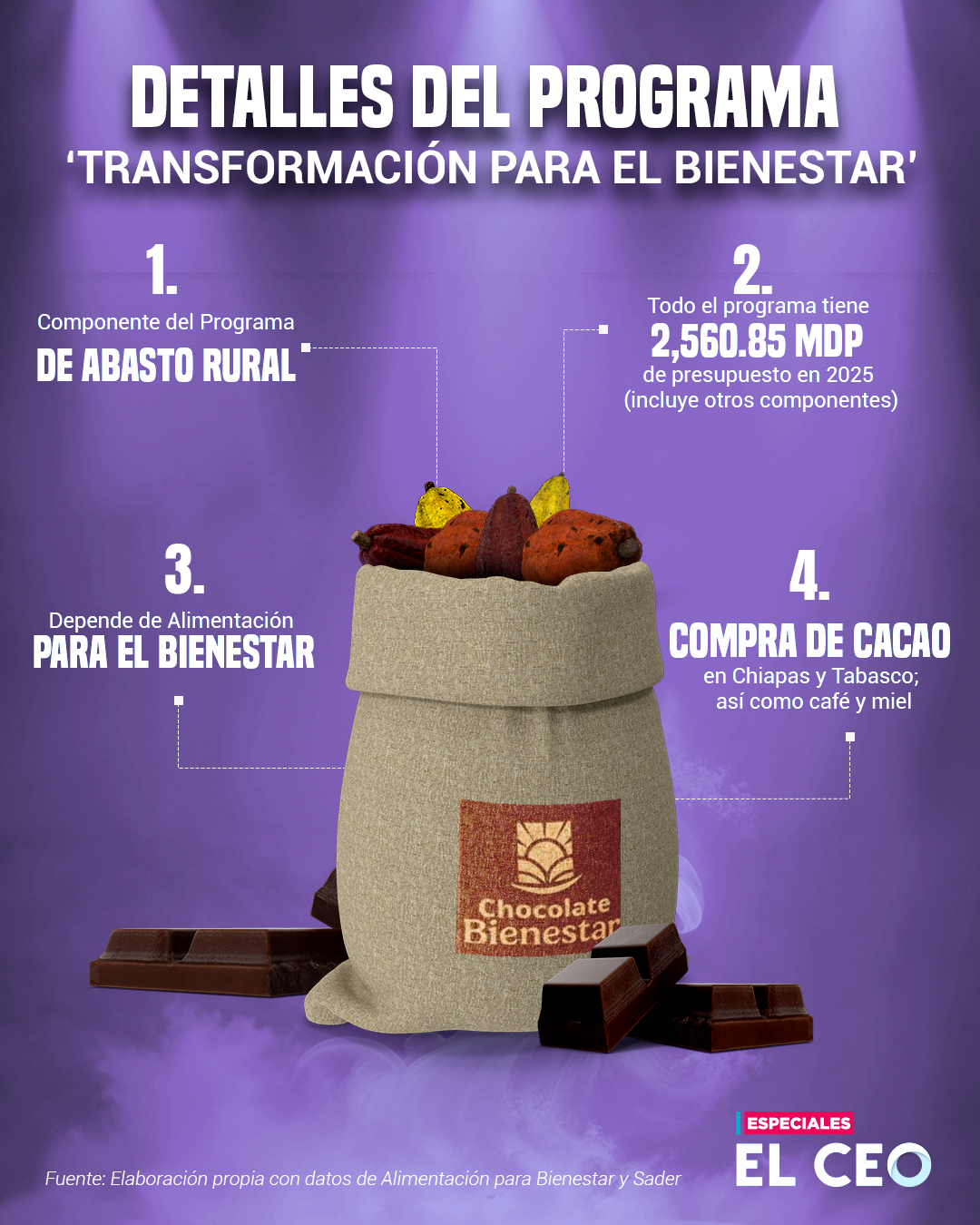 Detalles del programa "Transformación para el Bienestar"