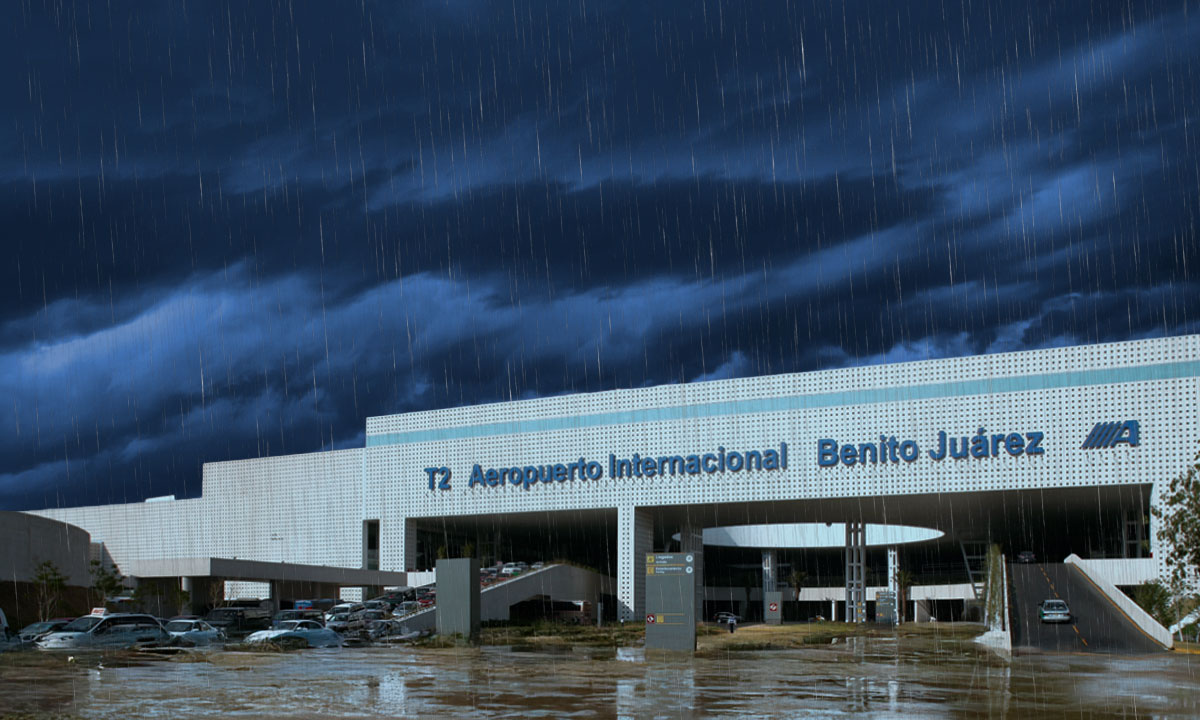 En año de lluvias sin precedentes, AICM invierte solo 0.21% en evitar inundaciones