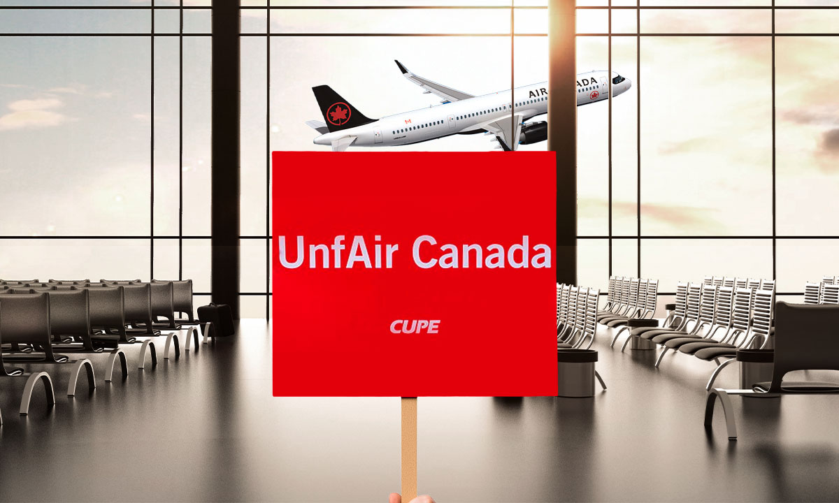 Air Canada cancela más vuelos; mantienen huelga los trabajadores sobrecargos