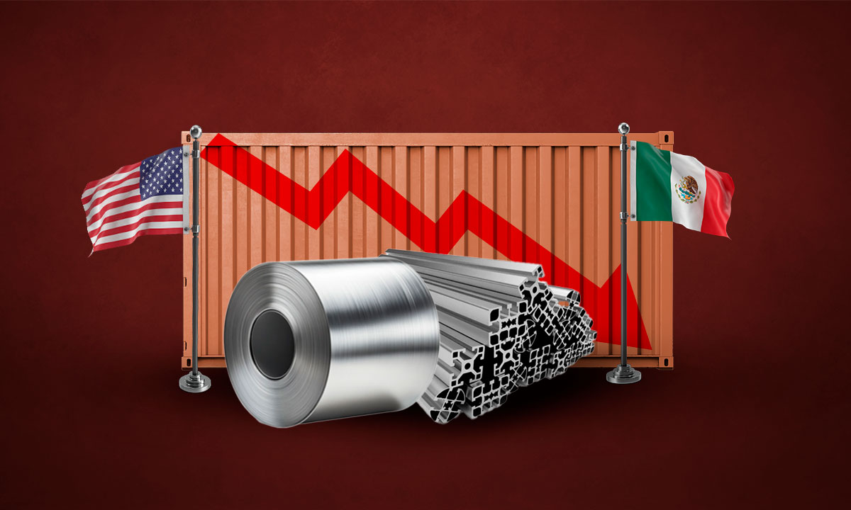 Exportaciones de acero y aluminio caen por aranceles de Donald Trump