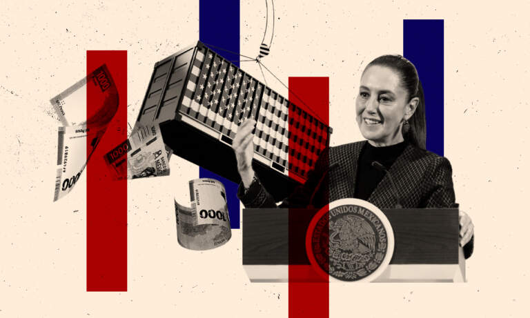 Claudia Sheinbaum culpa a los aranceles de Donald Trump de la contracción económica en México
